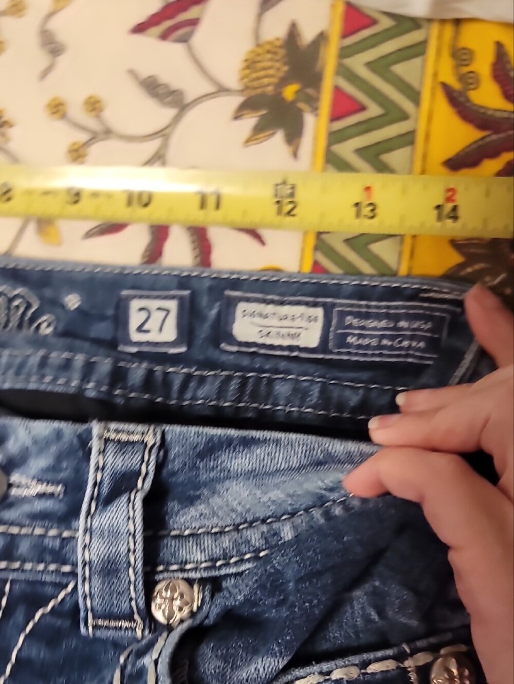 Miss Me Sz 27 Skinny Jeans Sparkly! - Picture 5 of 11